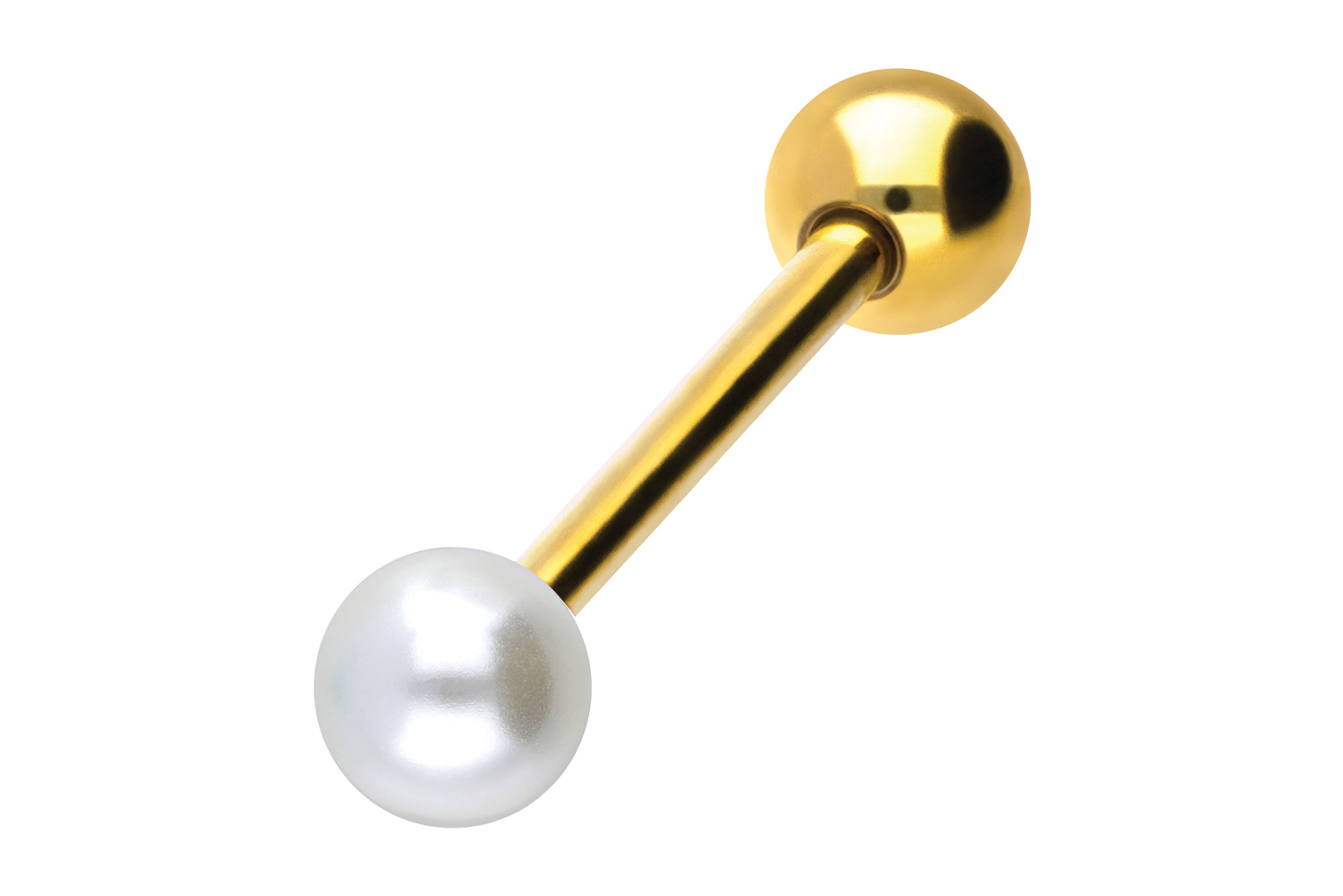 Chirurgenstahl Barbell Piercing SYNTHETISCHE PERLE + CHIRURGENSTAHL-KUGEL